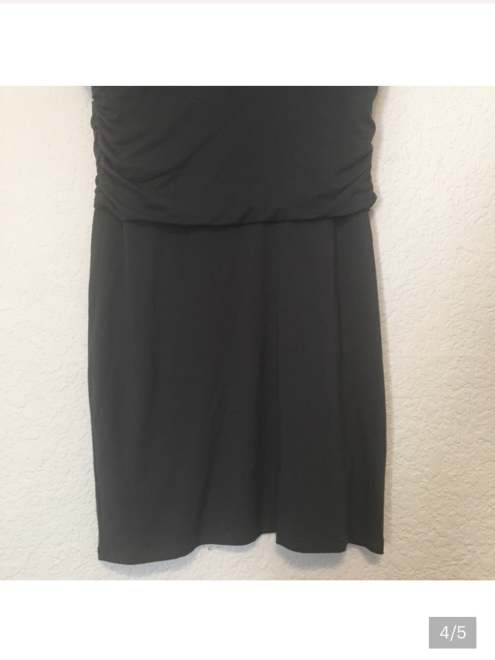 Fighting Eel Sleeveless V-Neck Mini Dress in Charcoal Gray - Picture 5 of 6